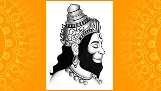 How To Draw Hanuman Ji Easy | Lord Hanuman Drawing | Pencil Sketch Easy | Hanuman Jayanti Drawing