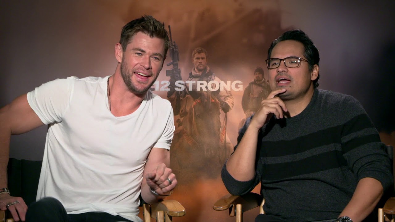 12 Strong: Chris Hemsworth & Michael Pena Official Movie Interview | ScreenSlam