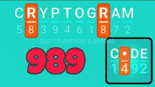 CRYPTOGRAM 989