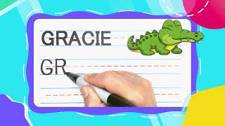How To Write GRACIE | Write With Me! -- FOR KIDS