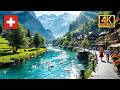 4K Interlaken, Switzerland - Sunny Walk in Europe&rsquo;s Most Beautiful Village