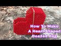 Elegant Heart Shaped Beaded Bag