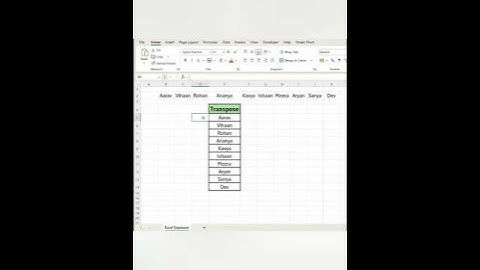 🔄 Rows ➡️ Columns? Just TRANSPOSE it! #shorts #trending #viralvideo #exce l#tips  #youtubeshorts