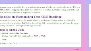 How to Fix Floating Div Misalignment in Your HTML Layout