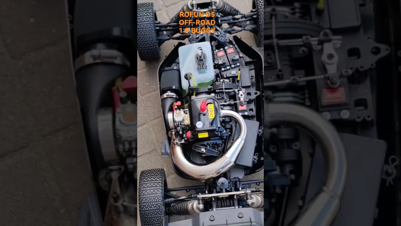 Обкатка гоночного двухтактого бензинового двигателя, ROFUN D5 OFF-ROAD BUGGY (в описании)