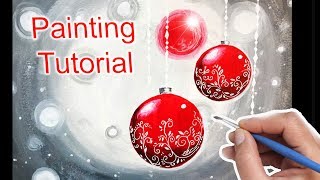 Come and learn how easy it is to paint this great christmas painting
of red ornaments! tutorial in acrylics for beginners. artist ver...