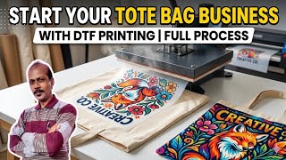 How to Print Tote Bags Using DTF | Full Detailed Tutorial #studioprintcraft #totebagprinting
