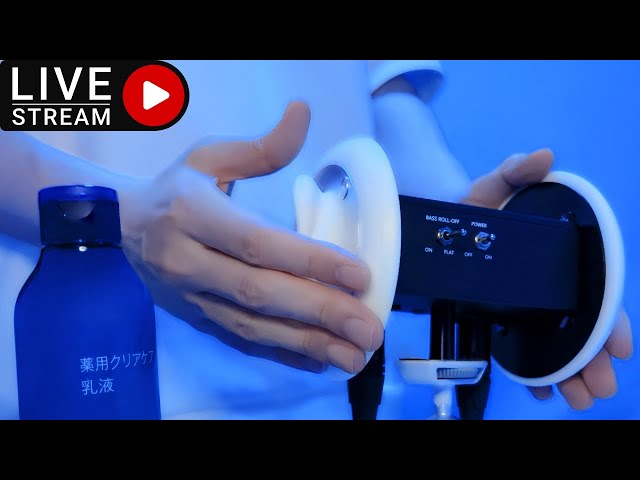 【ASMR】乳液マッサージ ジェルパフ タオル【3dio】EarMassge