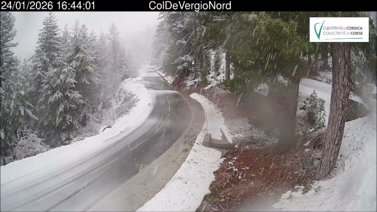 Paysages enneigés de la Corse samedi 24 janvier 2026