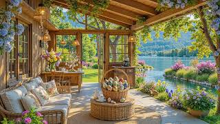 Cozy Easter Fireplace Ambience 🌸 Soft Piano Music, Spring Flowers 🌿 Peaceful Bunny Ambience screenshot 1