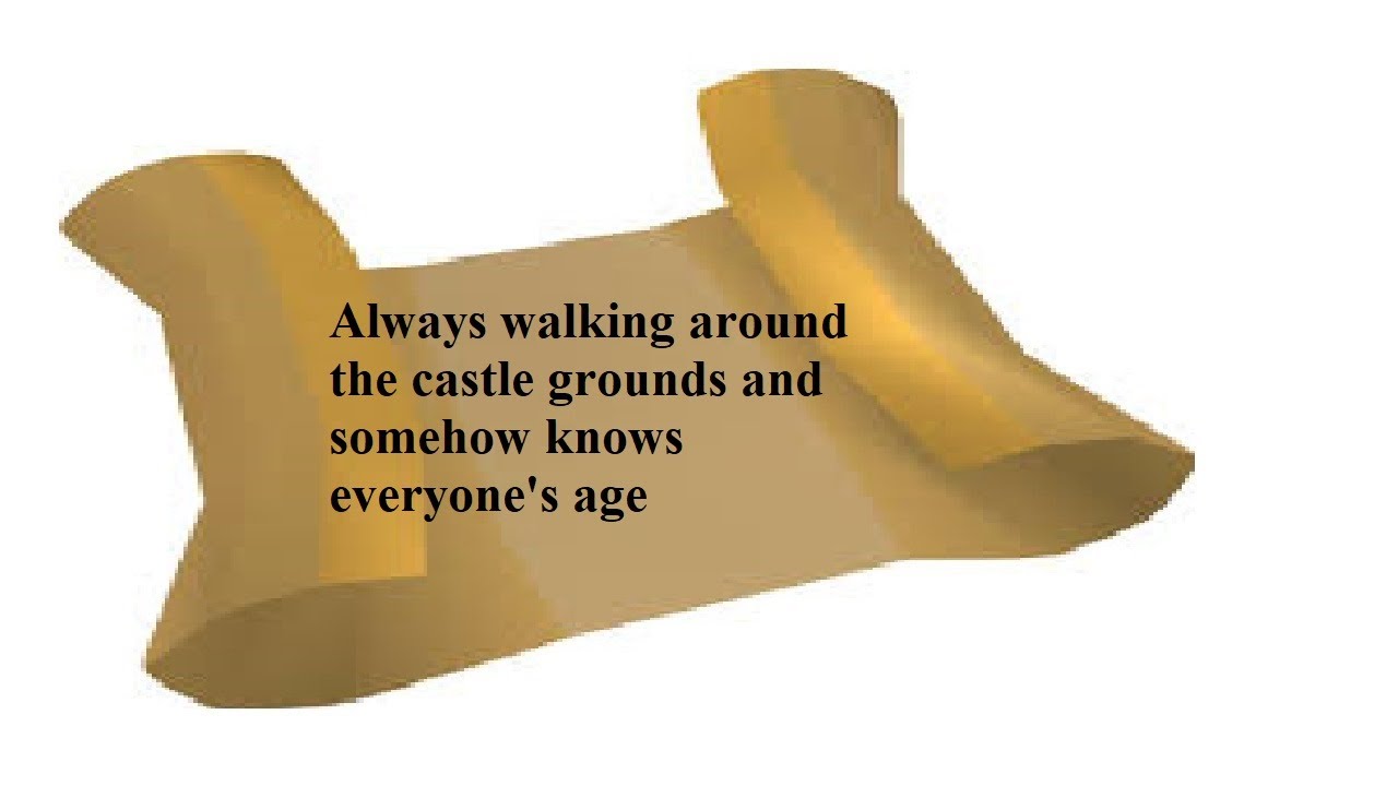 OSRS Clue Always walking around the castle grounds and somehow knows