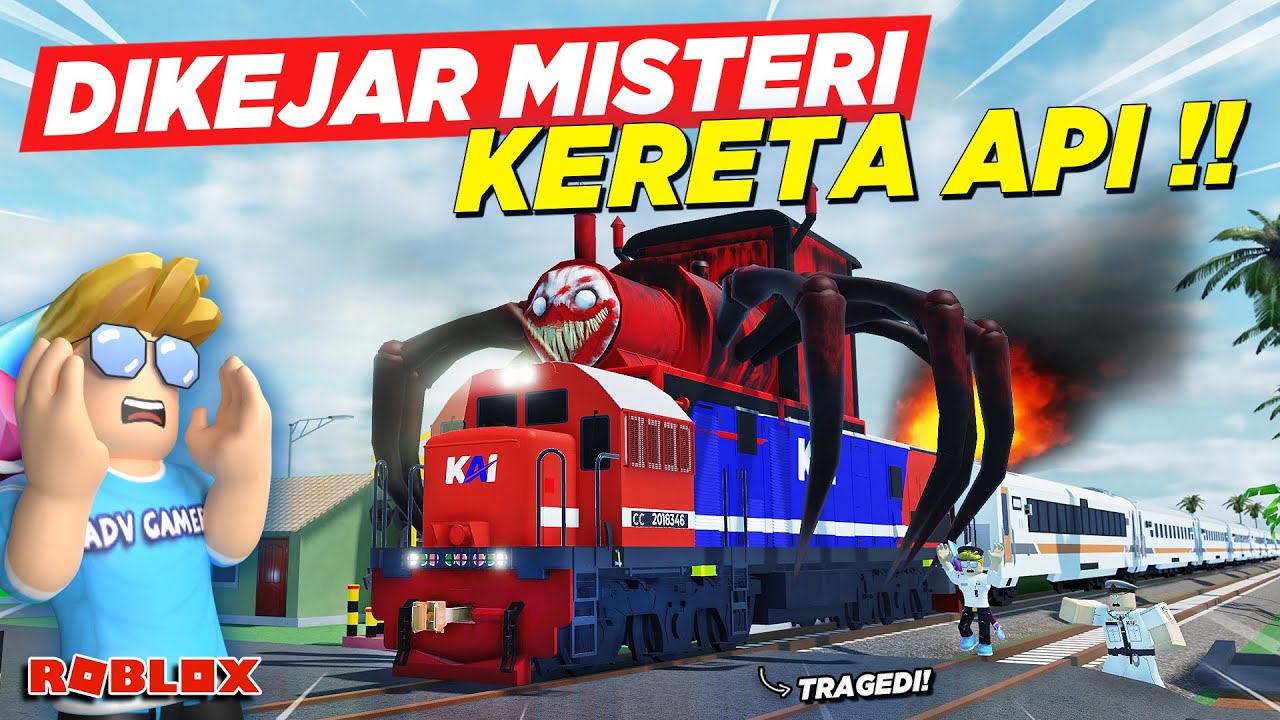 NEMU MISTERI KUBURAN KERETA API MALAH DIKEJAR KERETA HANTU THOMAS !! ROLEPLAY GAME KAI - Roblox