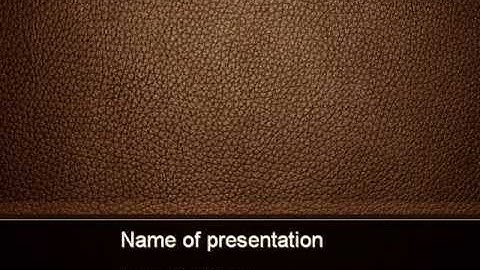 Embossed Leather Cover PowerPoint Template by PoweredTemplate.com