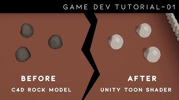 Cel Shaded Rock Tutorial in C4D and Unity  ( Toon Shader ) With Download