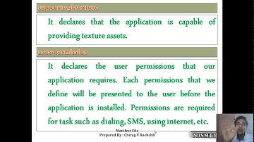 ANDROID LECTURE 9 | UNIT 1 CH 3 | MANIFEST FILE PART 2