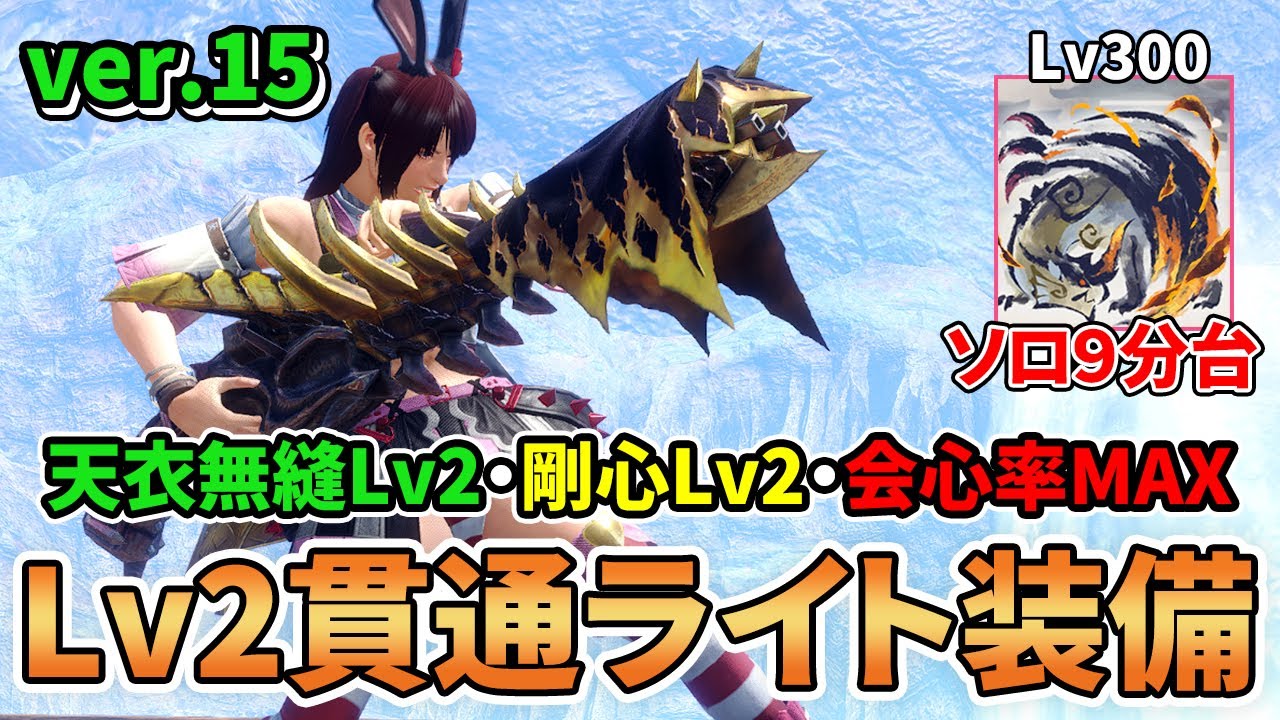 サンブレイク】天衣無縫と剛心で生存力アップ！火力も兼ね備えたLv2