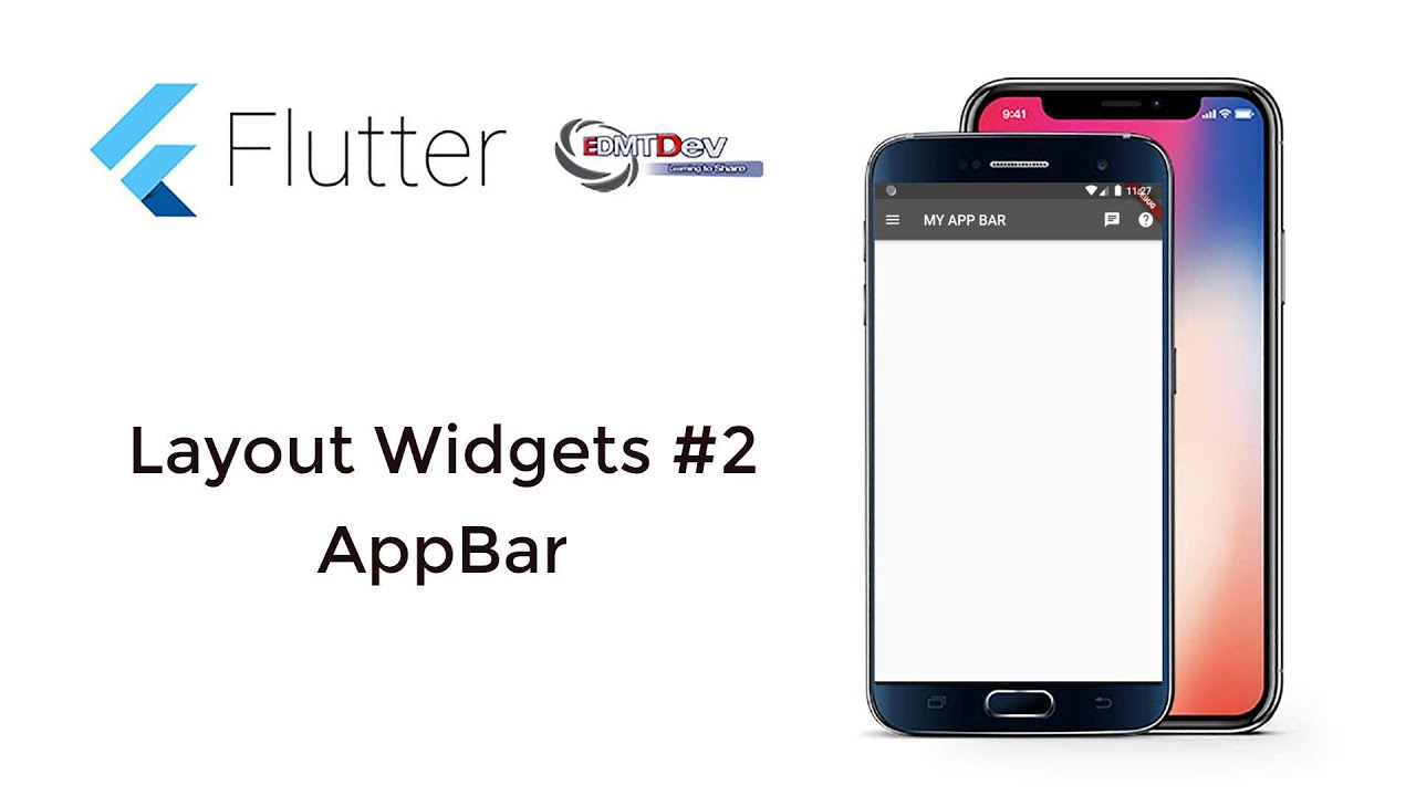 Flutter Tutorial - Layout Widgets #2 App Bar - YouTube