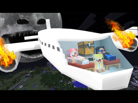 ✈️МЫ ОБУСТРОИЛИ САМОЛЁТ И ПЕРЕЖИЛИ НОЧЬ В МАЙНКРАФТ! ШЕДИ ЛЕСКА И НУБИК MINECRAFT