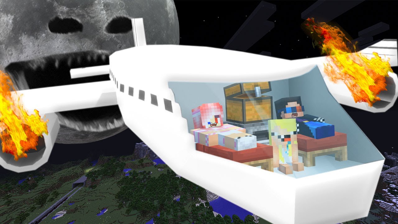 ✈️МЫ ОБУСТРОИЛИ САМОЛЁТ И ПЕРЕЖИЛИ НОЧЬ В МАЙНКРАФТ! ШЕДИ ЛЕСКА И НУБИК MINECRAFT