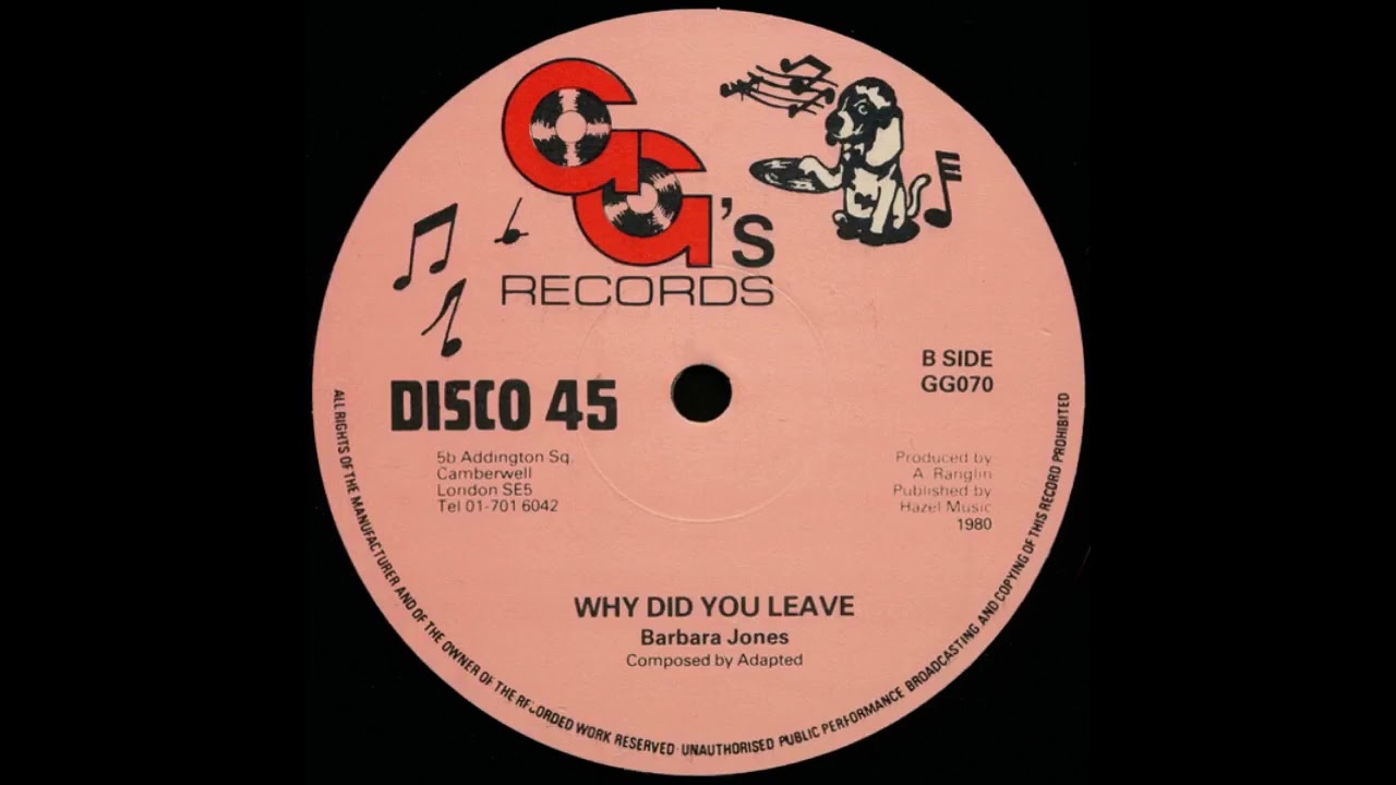Barbara Jones - Why Did You Leave - YouTube