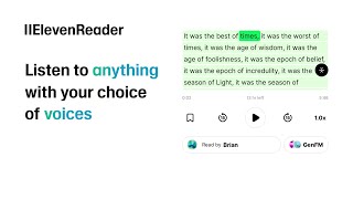 Explore ElevenReader like never before