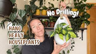EASY How to hang heavy plants without drilling