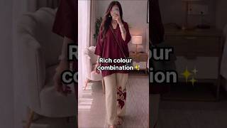 Rich colour combination✨#ootd #colour #combo #viral #new  #fashion #shortvideo #viralvideo #shorts