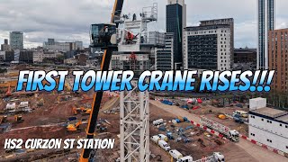 Hs2 Birmingham Curzon St Station - First Tower Crane Rises - Progress Update 18Th April 2026