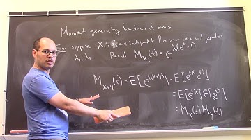 moment generating functions for sums of random variables