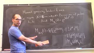 moment generating functions for sums of random variables