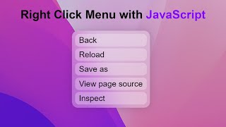 [ PROMO ] Right Click Menu UI Design with HTML and CSS | Spark Pleazer