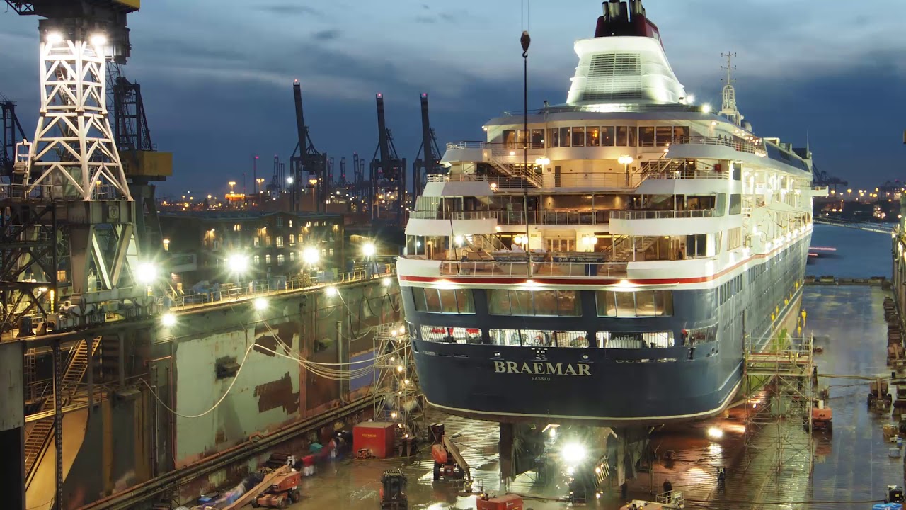 Fred Olsen S Braemar In Dry Dock 2019 Youtube