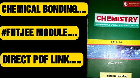 #fiitjeemodulespdf--CHEMICAL BONDING | FIITJEE MATERIAL,#howisfiitjee