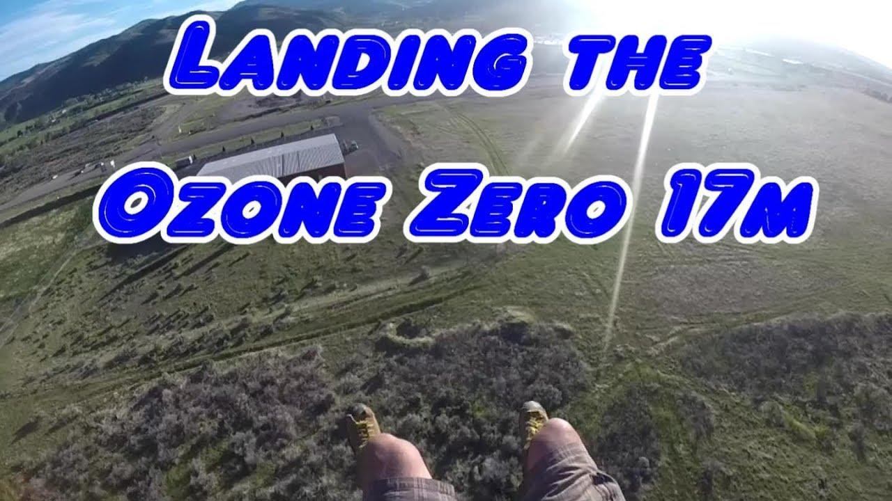 Paragliding, Landing the Ozone Zero 17m .