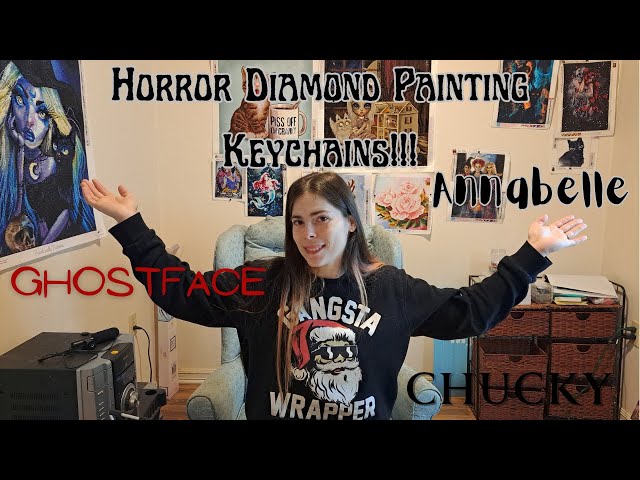 First Video Of 2024!!! :) Unwrapping Horror Diamond Painting Keychains!!  #diamondpainting #diy 