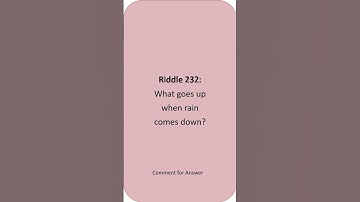 What goes up when rain comes down?