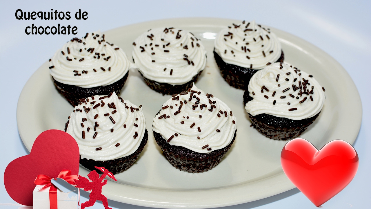 Quequitos de chocolate para San Valentin