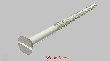 Wood Screw (Video Tutorial) Autodesk Inventor