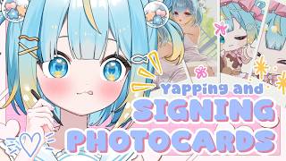 【HANDCAM & CHAT】Let's sign your photocards together! uwaaah🐡🩵【Penny Puffball】
