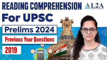 CSAT 2019 PYQ Reading Comprehension | UPSC Prelims 2024 | CSAT Simplified | UPSC IAS |L2A #upsc #ias