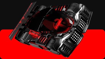 A futuristic cyberpunk car / Blender Timelapse // 2 hours in 11 min