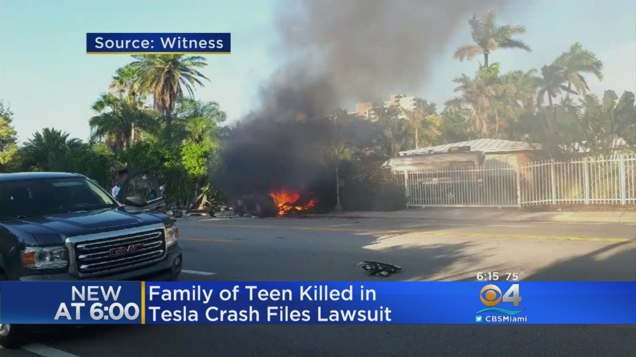 Family Of Teen Killed In Tesla Crash Files Lawsuit - YouTube