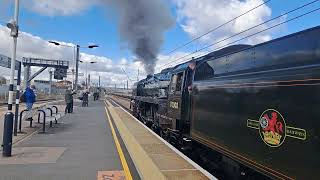 70000 'Britannia' at Peterborough working 5Z70 0956 Southall Loco Services to Orton Mere. 11-03-25