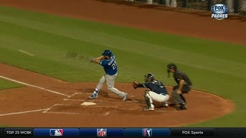KC@SD: Morales opens scoring with two-out double