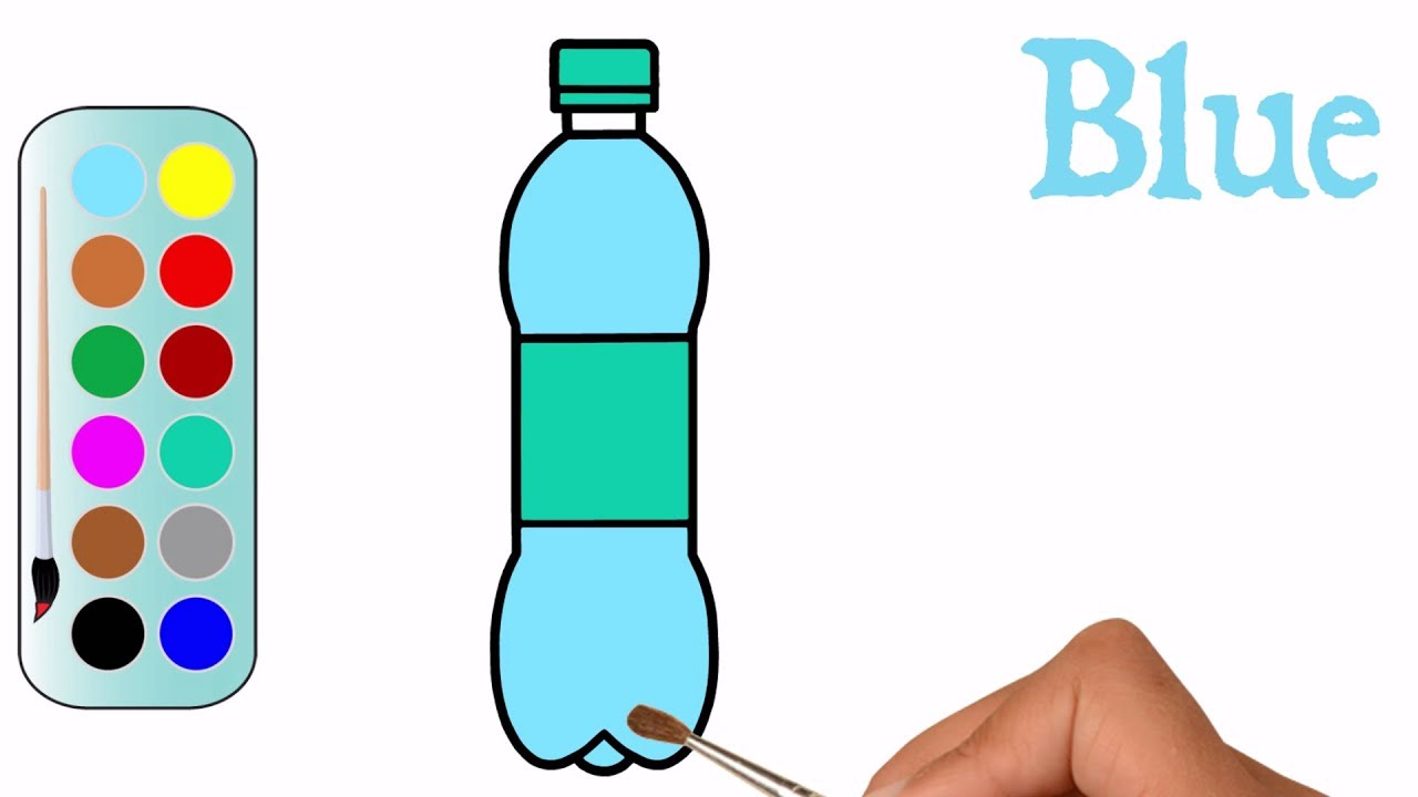 How to Draw a Water Bottle | Water Bottle Coloring Pages | MHP Learning