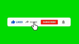 YouTube like subscribe bell icon buttons green screen l End Screen