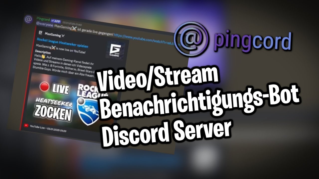 Video/Stream Benachrichtigungs-Bot zum Discord Server hinzufügen ...