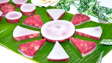 Bánh Chuối Hấp kiểu mới dai mềm ăn cực ngon - Bánh Chuối Hấp Nước Cốt Dừa Màu Lá Cẩm