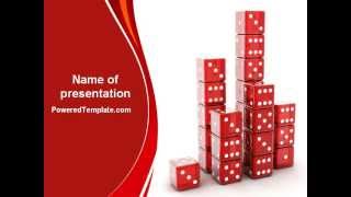 Dice Bar Chart PowerPoint Template by PoweredTemplate.com