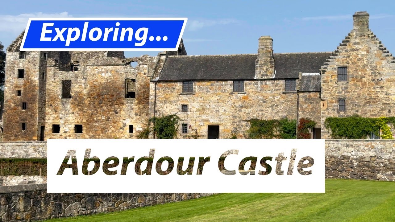 Aberdour Castle and St Fillan's Church, Aberdour, Fife, Scotland.